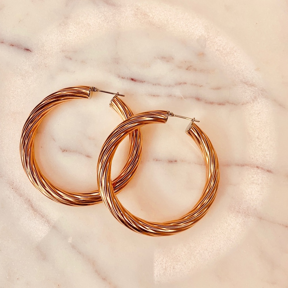 Rose gold earrings